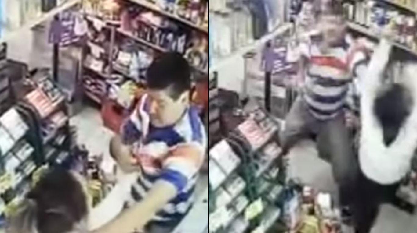 Hombre atacó a golpes a una kiosquera